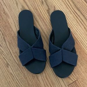 Jenni Kayne Linen Cross Over Sandal